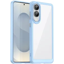 Phonesta Acrylic Hybrid Back Cover hoesje voor Samsung Galaxy S25 Edge - Blauw