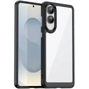 Phonesta Acrylic Hybrid Back Cover hoesje voor Samsung Galaxy S25 Edge - Zwart