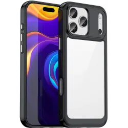Phonesta Acrylic Hybrid Back Cover hoesje voor Apple iPhone 17 Pro Max - Zwart