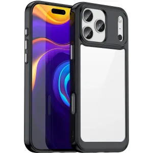 Phonesta Acrylic Hybrid Back Cover hoesje voor Apple iPhone 17 Pro Max - Zwart