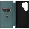 Phonesta Carbon Fiber Skin Book Wallet Case hoesje voor Samsung Galaxy S25 Ultra - Donkergroen 5
