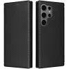 Phonesta Carbon Fiber Skin Book Wallet Case hoesje voor Samsung Galaxy S25 Ultra - Zwart