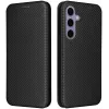 Phonesta Carbon Fiber Skin Book Wallet Case hoesje voor Samsung Galaxy S25 - Zwart