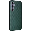 Phonesta Carbon Fiber Skin Book Wallet Case hoesje voor Samsung Galaxy S25 Plus - Donkergroen 9