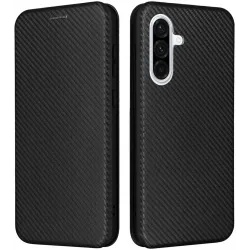 Phonesta Carbon Fiber Skin Book Wallet Case hoesje voor Samsung Galaxy A26 - Zwart
