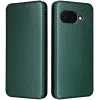 Phonesta Carbon Fiber Skin Book Wallet Case hoesje voor Google Pixel 9a - Donkergroen