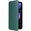 Phonesta Carbon Fiber Skin Book Wallet Case hoesje voor Google Pixel 9a - Donkergroen 8
