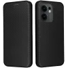 Phonesta Carbon Fiber Skin Book Wallet Case hoesje voor Oppo Reno13 F 4G/5G / Reno13 FS 5G - Zwart