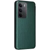 Phonesta Carbon Fiber Skin Book Wallet Case hoesje voor Realme 14x / C75 - Donkergroen 9