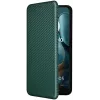 Phonesta Carbon Fiber Skin Book Wallet Case hoesje voor Motorola Moto G05 / Moto E15 - Donkergroen 8