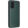 Phonesta Carbon Fiber Skin Book Wallet Case hoesje voor Motorola Moto G35 - Donkergroen 9