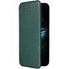 Phonesta Carbon Fiber Skin Book Wallet Case hoesje voor Asus ROG Phone 9/9 Pro - Donkergroen 2