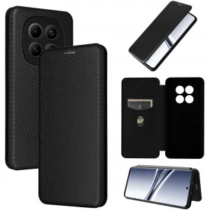 Phonesta Carbon Fiber Skin Book Wallet Case hoesje voor Xiaomi Redmi Note 15 4G/5G / Xiaomi Poco M8 - Zwart