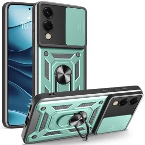 Phonesta CamShield Back Cover hoesje voor Samsung Galaxy S25 Edge - Groen