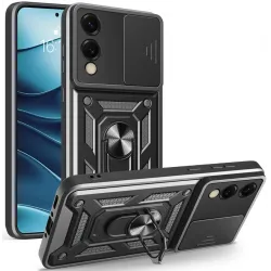 Phonesta CamShield Back Cover hoesje voor Samsung Galaxy S25 Edge - Zwart