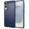 Phonesta Carbon Silicone Back Cover hoesje voor Samsung Galaxy S25 Edge - Blauw