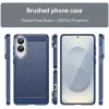 Phonesta Carbon Silicone Back Cover hoesje voor Samsung Galaxy S25 Edge - Blauw 3