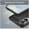 Phonesta Carbon Silicone Back Cover hoesje voor Samsung Galaxy S25 Edge - Zwart 7