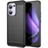 Phonesta Carbon Silicone Back Cover hoesje voor Oppo Reno13 F 4G/5G / Reno13 FS 5G - Zwart