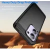 Phonesta Carbon Silicone Back Cover hoesje voor Oppo Reno13 F 4G/5G / Reno13 FS 5G - Zwart 3