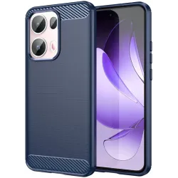 Phonesta Carbon Silicone Back Cover hoesje voor Oppo Reno13 Pro - Blauw