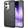 Phonesta Carbon Silicone Back Cover hoesje voor Oppo Reno13 Pro - Zwart