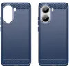 Phonesta Carbon Silicone Back Cover hoesje voor Xiaomi Poco X7 Pro - Blauw 2