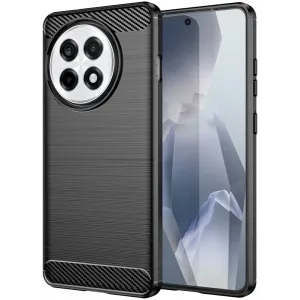 Phonesta Carbon Silicone Back Cover hoesje voor OnePlus 13R - Zwart