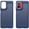 Phonesta Carbon Silicone Back Cover hoesje voor Motorola Moto G05 / Moto E15 - Blauw 2