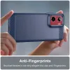 Phonesta Carbon Silicone Back Cover hoesje voor Motorola Moto G05 / Moto E15 - Blauw 5