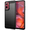 Phonesta Carbon Silicone Back Cover hoesje voor Motorola Moto G05 / Moto E15 - Zwart