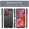 Phonesta Carbon Silicone Back Cover hoesje voor Motorola Moto G05 / Moto E15 - Zwart 3