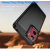 Phonesta Carbon Silicone Back Cover hoesje voor Motorola Moto G05 / Moto E15 - Zwart 7