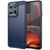 Phonesta Carbon Silicone Back Cover hoesje voor Motorola Moto G17/G17 Power/G15/G15 Power - Blauw