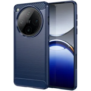 Phonesta Carbon Silicone Back Cover hoesje voor Oppo Find X8 Pro - Blauw