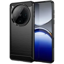 Phonesta Carbon Silicone Back Cover hoesje voor Oppo Find X8 Pro - Zwart