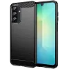 Phonesta Carbon Silicone Back Cover hoesje voor Samsung Galaxy A26 - Zwart