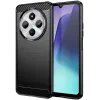 Phonesta Carbon Silicone Back Cover hoesje voor Xiaomi Redmi 14C / Xiaomi Poco C75 - Zwart