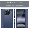 Phonesta Carbon Silicone Back Cover hoesje voor Xiaomi Redmi Note 14 4G - Blauw 8