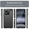 Phonesta Carbon Silicone Back Cover hoesje voor Xiaomi Redmi Note 14 4G - Zwart 8