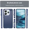 Phonesta Carbon Silicone Back Cover hoesje voor Xiaomi Redmi Note 14 5G - Blauw 3