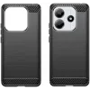 Phonesta Carbon Silicone Back Cover hoesje voor Xiaomi Redmi Note 14 5G - Zwart 2