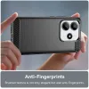 Phonesta Carbon Silicone Back Cover hoesje voor Xiaomi Redmi Note 14 5G - Zwart 6