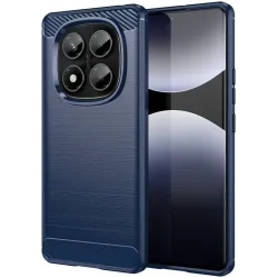 Phonesta Carbon Silicone Back Cover hoesje voor Xiaomi Redmi Note 14 Pro 4G - Blauw