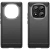 Phonesta Carbon Silicone Back Cover hoesje voor Xiaomi Redmi Note 14 Pro 4G - Zwart 2