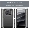 Phonesta Carbon Silicone Back Cover hoesje voor Xiaomi Redmi Note 14 Pro 5G / Xiaomi Poco X7 - Zwart 3