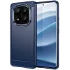 Phonesta Carbon Silicone Back Cover hoesje voor Xiaomi Redmi Note 14 Pro Plus - Blauw