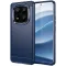 Phonesta Carbon Silicone Back Cover hoesje voor Xiaomi Redmi Note 14 Pro Plus - Blauw