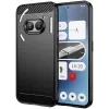 Phonesta Carbon Silicone Back Cover hoesje voor Nothing Phone (2a) / (2a) Plus - Zwart