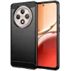 Phonesta Carbon Silicone Back Cover hoesje voor Oppo Reno12 F/Reno12 FS - Zwart